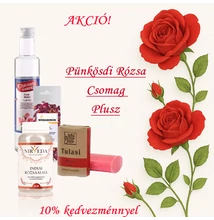 Pünkösdi Rózsa Csomag Plusz (Rózsaalma + Rózsaszappan + Rózsaszirom + Rózsavíz)