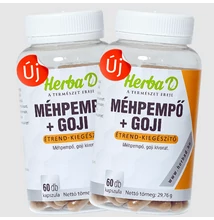 Méhpempő+Goji étrend-kiegészítő,  60 db növényi kapszula x 2 db