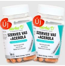 Szerves vas + acerola - 30 db kapszula x 2 db