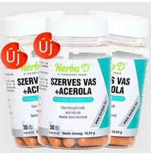 Szerves vas + acerola - 30 db kapszula x 3 db