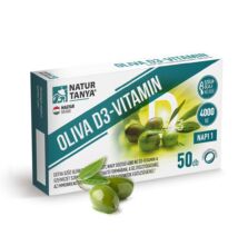 Natur Tanya® OLIVA D3-vitamin - 4000 NE Quali®-D aktív D3-vitamin természetes extra szűz olívaolajban oldva. 50 db