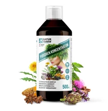 Natur Tanya® Puridren® koncentrátum – Sav-bázis egyensúly és méregtelenítés 12 gyógynövény és klorofill erejével 500 ml