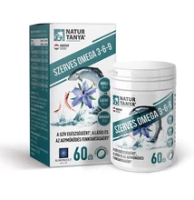 Natur Tanya® Szerves Omega 3-6-9 zsírsavak 3 féle természetes olajforrásból, standardizált lazac-, borágó- és krill olaj