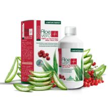 Natur Tanya® S. Aloe vera ital tőzegáfonyás, erdei gyümölcsös 100% tisztaságú, IASC által certifikált Aloe tartalommal 1000ml