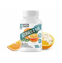 Natur Tanya® SZERVES C 500 – Kétféle C-vitamin és citrus bioflavonoidok gyomorkímélő rágótablettában, finom narancs ízben 100 db
