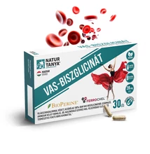 Natur Tanya® VAS-BISZGLICINÁT - Világszabadalommal védett szerves vas és BioPerine® (fekete bors kivonat)