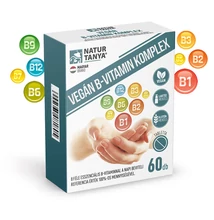 Natur Tanya® VEGÁN B-VITAMIN KOMPLEX – 8 féle esszenciális B-vitaminnal a napi beviteli referencia érték 100%-os mennyiségével 60 db