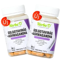 Golgotavirág + Ashwagandha értendkiegészítő kapszula, 30 db x 2 db