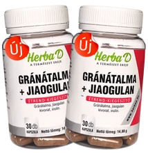 Gránátalma + Jiaogulan Étrend-kiegészítő, 30 db növényi kapszula x 2 db