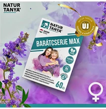 Natur Tanya® BARÁTCSERJE MAX - maximális mennyiségű barátcserje és bioaktív B6-vitamin. Ciklusbarát, menstruációbarát, hormonbarát.
