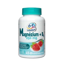 1x1 Vitaday magnézium+B6 rágótabletta 250 mg epres 45x