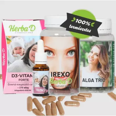 Szem erő egészség MAXI csomag: IREXO+D3 vitamin FORTE+ALGA TRIO