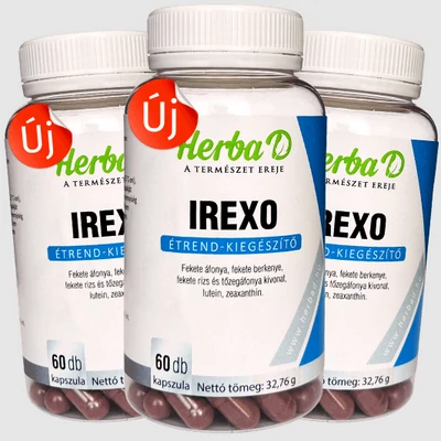 IREXO étrend-kiegészítő  60 db növényi kapszula x 3 db