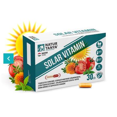 Natur Tanya® SOLAR VITAMIN - Világszabadalommal védett napozóvitamin, szoláriumozás, napozás vagy nap nélküli bőrpigmentációhoz