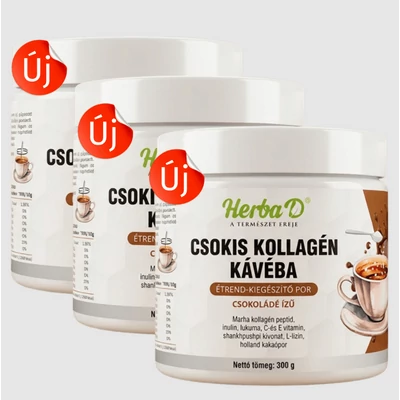 Csokis Kollagén Kávéba, 300 g - 3 db
