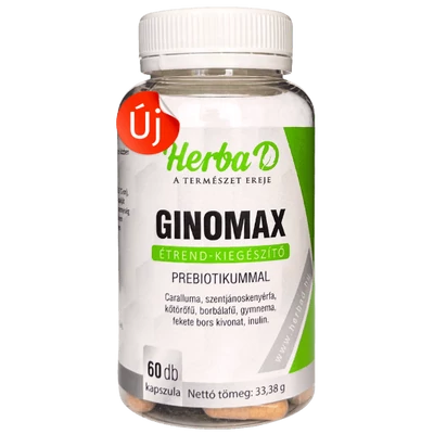Ginomax étrend kiegészítő prbiotikummal, 60 db
