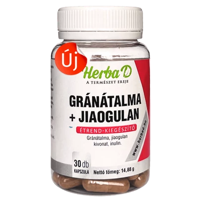 Gránátalma + Jiaogulan Étrend-kiegészítő, 30 db növényi kapszula