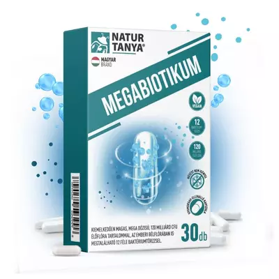 Natur Tanya® MEGABIOTIKUM - 12 féle baktériumtörzs, mega dózisú, 120 milliárd CFU élőflóra tartalom