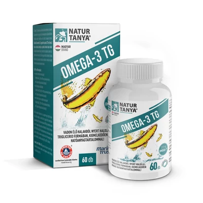 Natur Tanya® OMEGA-3 TG - Vadvízi halolaj, 3375 mg Omega-3 zsírsav tartalom, triglicerid formában